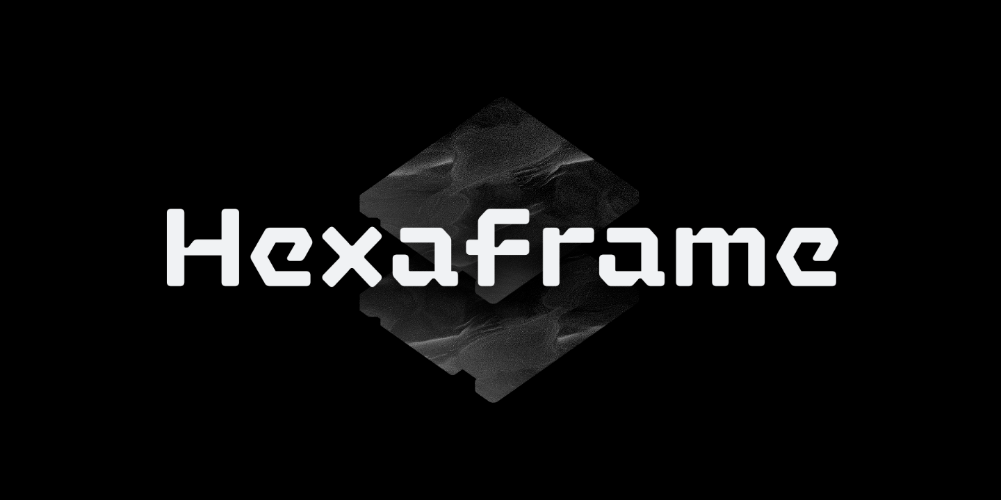 Ejemplo de fuente Hexaframe CF Extra Light